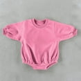 thumbnail image 5 of biudgviw Unisex Baby Long Sleeve Cotton Bodysuits Newborn Infant Round Neck Onesies Fall Winter Clothes with Buttons(Hot Pink aa1,9-12 Months), 5 of 6