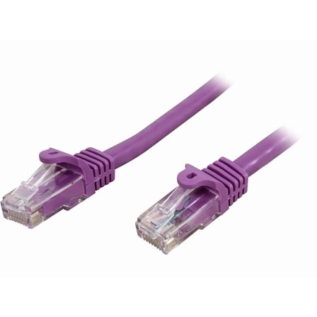StarTech 50ft CAT6 Ethernet Cable - Purple CAT 6 Gigabit Ethernet Wire -250Mhz 100W PoE   RJ45 UTP Category 6 Network Patch Cord Snagless (N6PATCH50PL)