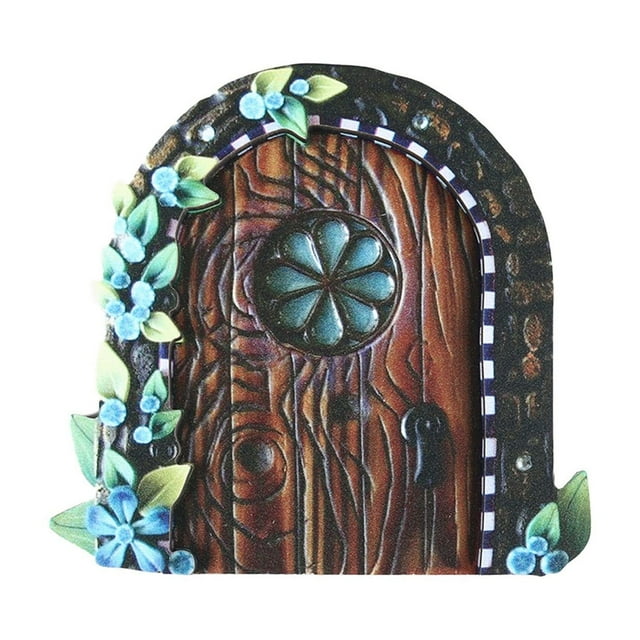 Fiudx Puerta de Elfos de Courtyard Forest Creatives, Decoración de Madera Artesanal, Diseño Único de Cuento Celestial, Decoración Romántica para Jardín y Hogar, Resistente a La Intemperie, Elegante p