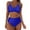 AA-Blue, variant on JURANMO Women's Polka Dot Print Swimsuits High Waisted 2 Piece Bikini Sets 2025 Summer Swim Top with Built in Bra and Shorts Beach Bathing Suits Black L