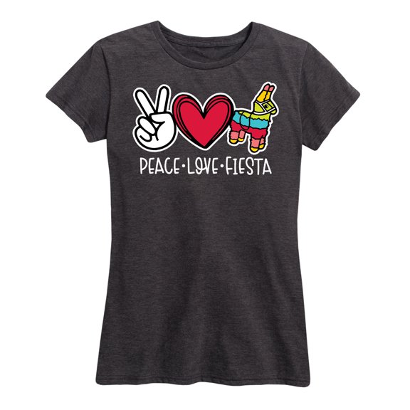 Instant Message - Peace Love Fiesta - Women's Short Sleeve Graphic T-Shirt