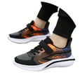 thumbnail image 5 of ZHOGXU Kids Boys Girls Casual Sneakers With Strap Indoor Outdoor Comfortable Breathable Lightweight Mesh Sports Shoes,Black,5-6 Years, 5 of 9