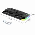 thumbnail image 3 of RGB Cooling Stand for PS5 Slim Console - 3-in-1 Charging Dock with Dual Controller Charger & 10 Game Disc Storage, Smart LED Lights, Anti-Slip Base, Overcharge Protection | PS5 Slim Accessories, 3 of 7