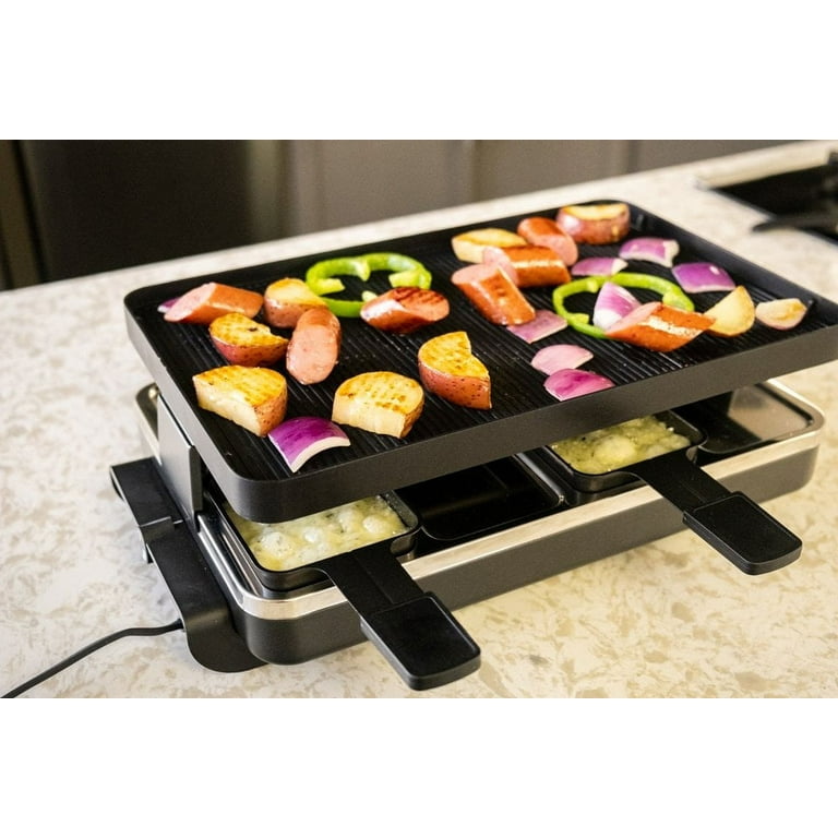 Swissmar Classic Raclette Grill - Cast Iron Red Reversible - 8 Person