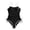 Black, variant on Girls Swimsuit Spaghetti Strap Bodysuit with Drawstring Lightweight Quick Dry Swimwear Kids Summer Beach Bathing Suits