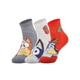 thumbnail image 3 of Bluey Holiday Girls Ankle Sock 3-Pack Gift Box Set, Small, 3 of 6