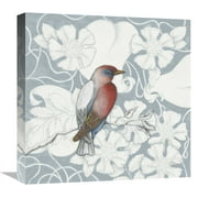 Global Gallery's 'Arts and Crafts Birds I Tone on Tone' by Elyse DeNeige Stretched Canvas Wall Art