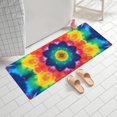 thumbnail image 2 of Colorful Rainbow Tie Dye Spiral Pattern Bathroom Rugs Mat,Non Slip Microfiber Bathroom Rug,Rubber Backing,Soft Bathroom Mats for Bathroom Floor,Tub and Shower,60x24in(150x60cm), 2 of 5