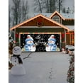 thumbnail image 4 of Christmas Garage Door Banner Cover 6 x 13 ft, Merry Christmas Snowman with Robin Black Christmas Garage Door Decorations Holiday Christmas Backdrop Decor for Winter New Year Xmas Party, 4 of 6