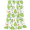 thumbnail image 2 of Balery Kawaii Avocado Manta de Felpa Suave y Acogedora – Cobija de Franela Aterciopelada para Cama, Lavable y Cálida para Sofá, Mascotas, Transpirable-50"x40", 2 of 7