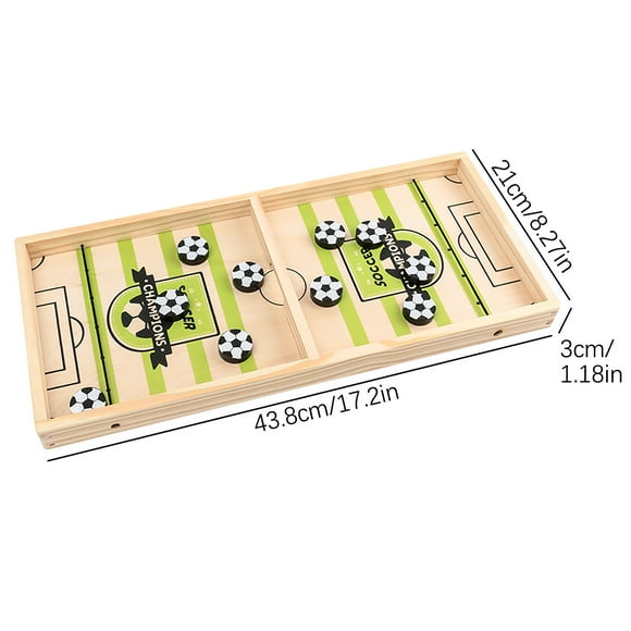 EGNMCR Board Game Wooden Bouncing Chess Parent-Child Interactive Educational Toys Football game Birthday Gifts for Kids