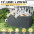 thumbnail image 3 of Ktaxon 90 gal Outdoor Garden Plastic Storage Deck Box Gray, 3 of 8