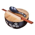 thumbnail image 1 of 1 juego de cuencos de cerámica para fideos instantáneos de estilo japonés, cuenco para sopa, 1 of 6