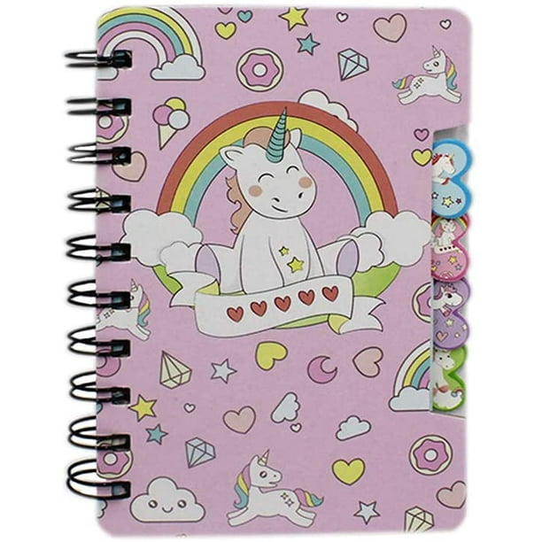 Diario Con Pop-it Y Bolígrafo 6 Colores Para Niña, Cuaderno A5 De 21x14.5 Cm Con 80 Hojas De Unicornio, Juguete Fidget