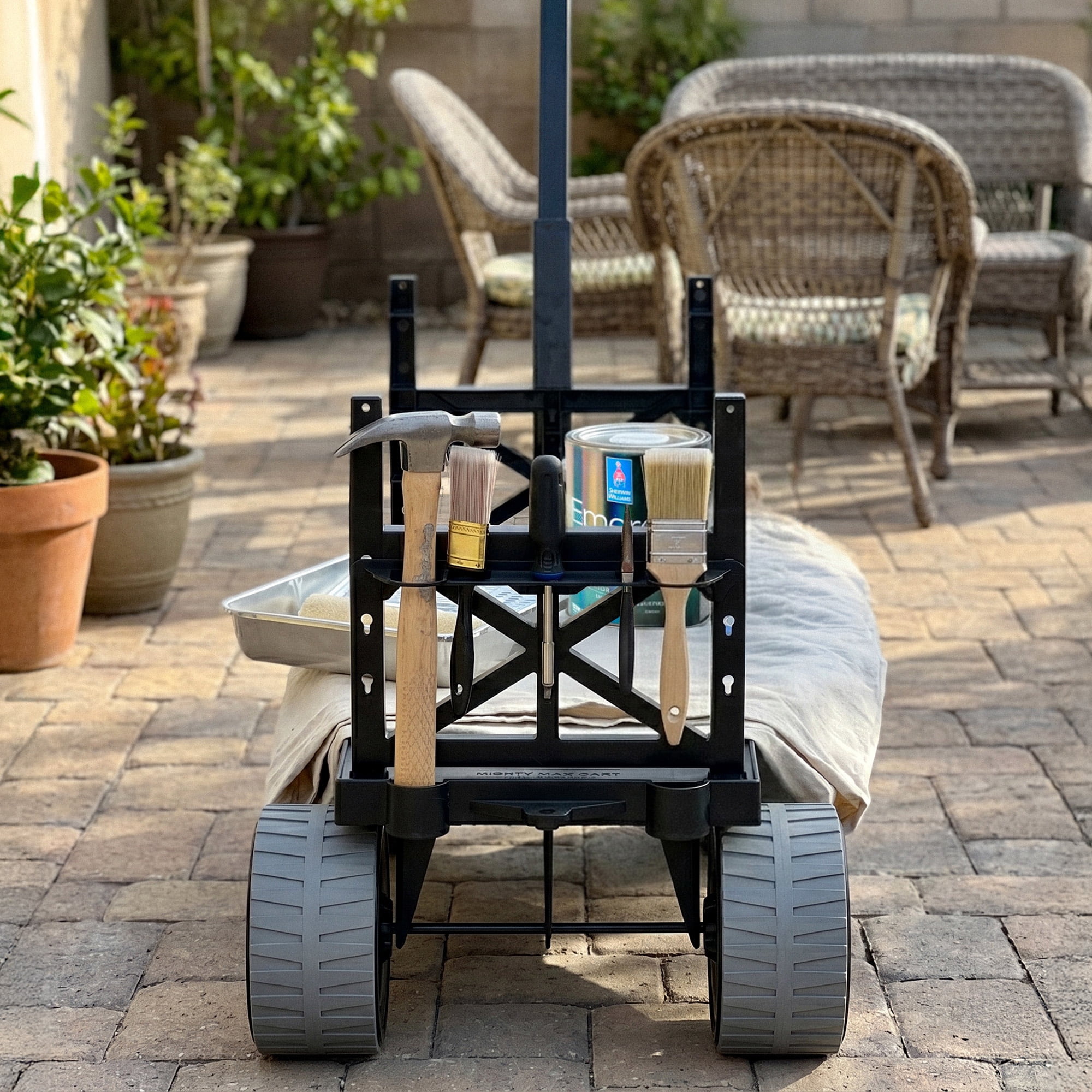 Mighty Max Cart® Tank Heavy-Duty Outdoor Utility Cart Cooler Wheel Kit, Includes Durable Bungee Cords and 8-Inch Wheels