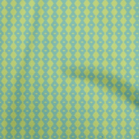 oneOone Cotton Cambric Teal Green Fabric Asian Ikat Sewing Craft Projects Fabric Prints By Yard 56 Inch Wide