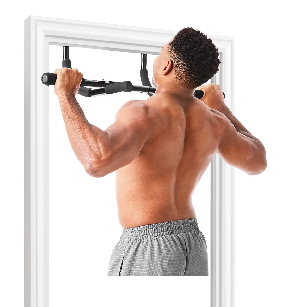 Athletic Works Multi-Function Doorframe Pull-Up Bar, Black photo 2