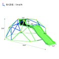 thumbnail image 2 of Kids Climbing Dome with Wave Slide, Indoor Outdoor Geodesic Climber, Toddlers Climber Paly Center with Metal Frame for Backyard, 2 of 9