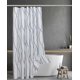 thumbnail image 1 of Extra Long Textured Fabric Shower Curtain 72 Inches Wide By 84 Inches Length, Machine Washable Silver Gray Printed Bathroom Curtains, 1 of 4