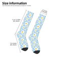 thumbnail image 5 of Daiia Sports Socks Daisies Flowers Printed Novelty Crew Socks for Men Women Knee High Socks Cotton Socks Soft & Breathable Support Unisex Socks, 5 of 9