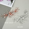 thumbnail image 4 of Opal Crystal Bride Wedding Hair Vine Silver Flower Bridal Hair Piece Rhinestone Hair Accessories Headpieces Jewelry for Women and Girls (Rose Gold), 4 of 4