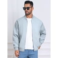 thumbnail image 5 of DARING DIVA Casual Stylish Lightweight Full Zip Up Bomber Jacket 2XL Gray, 5 of 7