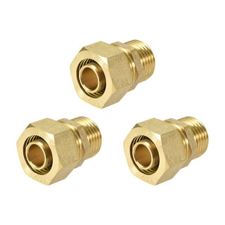 2 Pack 3/8 Compression Nut & Ferrule Combo for 3/8 OD Tube Brass Sleeve  Nut