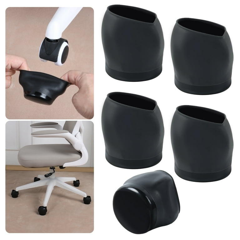 12 Pcs Fixed Caster Cup Chair Leg Caps Couch Slide Stopper Wheel