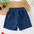 thumbnail image 5 of Scyoekwg Boys Shorts Baggy Pants Summer Fashion Solid Color Comfy Elastic Waistband Drawstring Swimming Trunks Beach Shorts Casual Navy 8-9 Years, 5 of 6