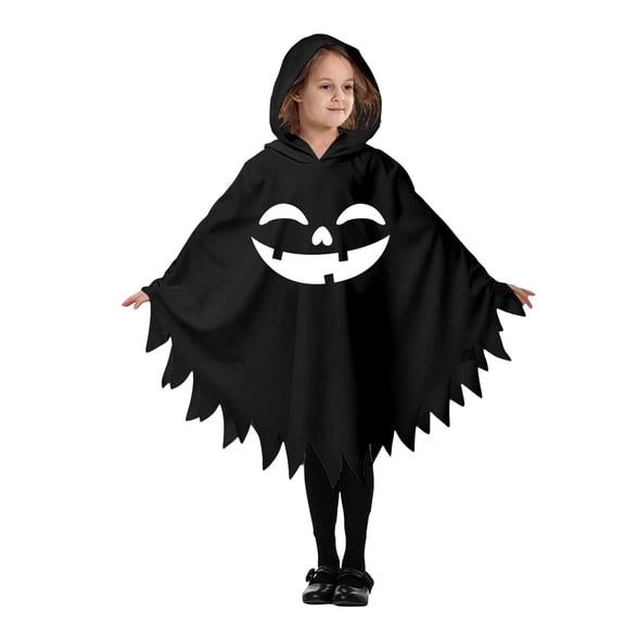 Bainana Halloween Onesie Romper Ghost Robe Outfits For Kids Fashion Long Sleeve Hooded Face Print Robe Boys And Girls Stage Performance Clothes