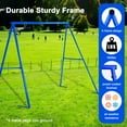 thumbnail image 3 of 440lbs Swing Set-43" Saucer Tree Swing&71" High A Frame Swing Stand Heavy Duty,All Weather Resistance,Durable&Sturdy Textiline &Powder-Coated Tubes,Suit Kids Backyard Outdoor, 3 of 7