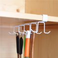 thumbnail image 4 of Estante De Almacenamiento De Cocina Estilo Japonés Doble Fila 10 Ganchos Armario De Metal Colgador Gancho Estante Montaje En Pared Gancho De Armario Sin Costura Perforado Methold HA019666-00, 4 of 7
