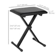 thumbnail image 3 of HOMCOM Adjustable Piano Bench, X-Style Folding Piano Stool, 3 of 10