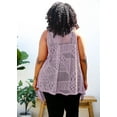 thumbnail image 2 of Women's Plus Size Summer Open Front Hippie Crochet Bikini Cover Up Sleeveless Draped Shawl Cardigan Vest, Lavender, Large/X-Large, 2 of 4