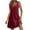Red, variant on Summer Boho Dresses for Women 2024 Plus Size Comfortable And Pocket Solid Color Sleeveless V-neck Dress