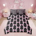 thumbnail image 1 of Ensemble de Literie 7 Pcs Rose avec Nœud Papillon pour Enfants Grand Lit, Ensemble de Literie Patchwork Géométrique Nœud Papillon Nœud Papillon, Ciel Étoilé Rêveur Romantique (Couette + Drap-Housse + Drap Plat + 2 Taies d'Oreiller + 2 Housses de Coussin Décoratif), 1 of 5
