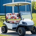 thumbnail image 5 of Pzuqiu 2-Piece Vintage US Flag Floral Golf Cart Seat Covers - 250th Anniversary 1776-2026 Edition, Stretch-Fit Protector for EZGO, Club Car & Yamaha, 5 of 10