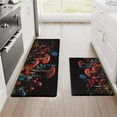 thumbnail image 6 of Colorful Mushroom Kitchen Mats for Floor, Anti Fatigue Mats for Kitchen Floor, Mysterious Black Non Slip Kitchen Rugs Cushioned Standing Mat for Laundry, Sink, Desk, Office, 6 of 6
