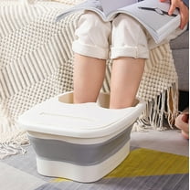 Staron under $5! Foldable Foot Bath Bucket with Lid Handle, Portable Spa Bucket with Massage Acupoints, Collapsible Basin for Home Travel, Large Capacity Soaker for Relaxation