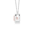 thumbnail image 2 of Angara Collier en Morganite Naturel - Pendentif Solitaire Rond en Morganite avec Lunette en Platine pour Femmes, 2 of 8