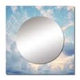 thumbnail image 2 of Designart "White Sky Pure gracefulness I" Landscapes White Large Square Mirror - Square Bedroom Mirror Printed Wall Decor - Traditional Square Printed Wall Mirror Art, 2 of 5