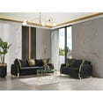 thumbnail image 2 of Lust Modern Style 2PC Living Room Set Made with Wood in Black, 2 of 18