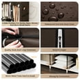 thumbnail image 2 of Riousery 51 Inch Portable Wardrobe Closet, 6 Storage Spaces with 3 Hanging Rods, Steel Frame Fabric Organizer, Easy Assembly and Dust Resistant Design, Brown, 2 of 7