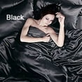thumbnail image 5 of WONESION Satin Sheet Set 3 Piece Hotel Soft Sikly Deep Pocket Bed Sheets,Twin,Black, 5 of 5