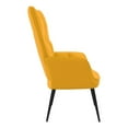 thumbnail image 4 of Mustard Yellow Relaxing Chair, Modern Armchair with Foam Padding, Steel Frame Living Room Accent Chair, 24"x27.6"x38", Assembly Required, 4 of 8
