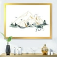 thumbnail image 3 of Designart 'Minimalistic Landscape of Forest Deer and Mountains' Modern Framed Art Print, 3 of 4