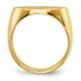 thumbnail image 2 of Solid 14k Yellow Gold Big Heavy Men's Engravable Signet Ring (13mm) - Size 9.5, 2 of 5