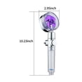 thumbnail image 2 of Handheld Shower Head with Turbo Fan ON/Off Pause Switch Cotton Filter High Pressure Showerhead G1/2, 2 of 8