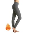 thumbnail image 2 of GILIGEGE Seamless Warm Lined Legging for Women Thermal Winter Full Length Legging Pants,Women's Thick Yoga Soft Cotton Blend High Waist Workout Leggings with Tummy Control Grey 4XL, 2 of 7
