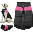 thumbnail image 2 of Windproof Dog Winter Warm Jacket, Waterproof Dog Raincoat Warm Dog Vest Cold Weather Pet Clothes with D-Ring for Small Medium Large Dogs, Pink, 2 of 7